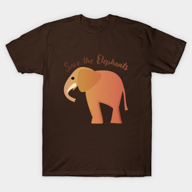 Save the elephants T-Shirt by Javisolarte